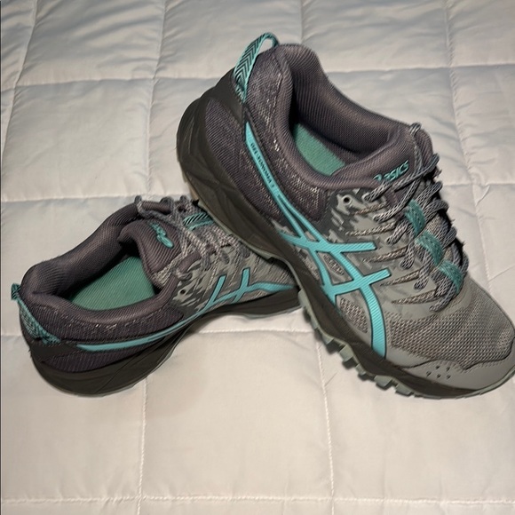 Asics Gel Sonoma 3 Women's Trail Running Shoes Gray/Turquoise - Picture 1 of 7
